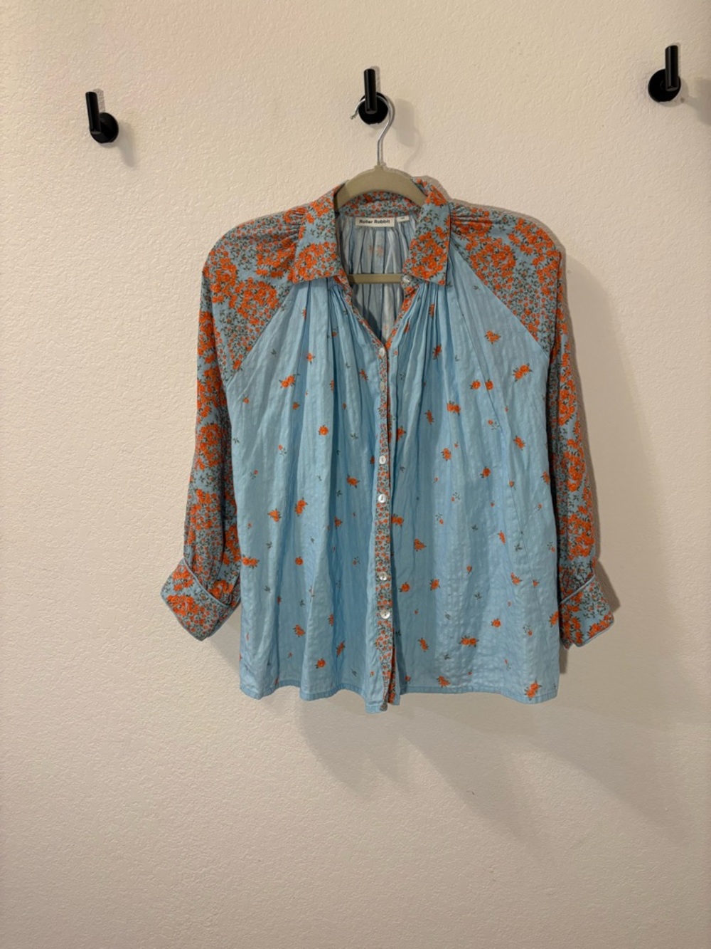 Roller Rabbit Adrianna floral boho top - Picture 2 of 5